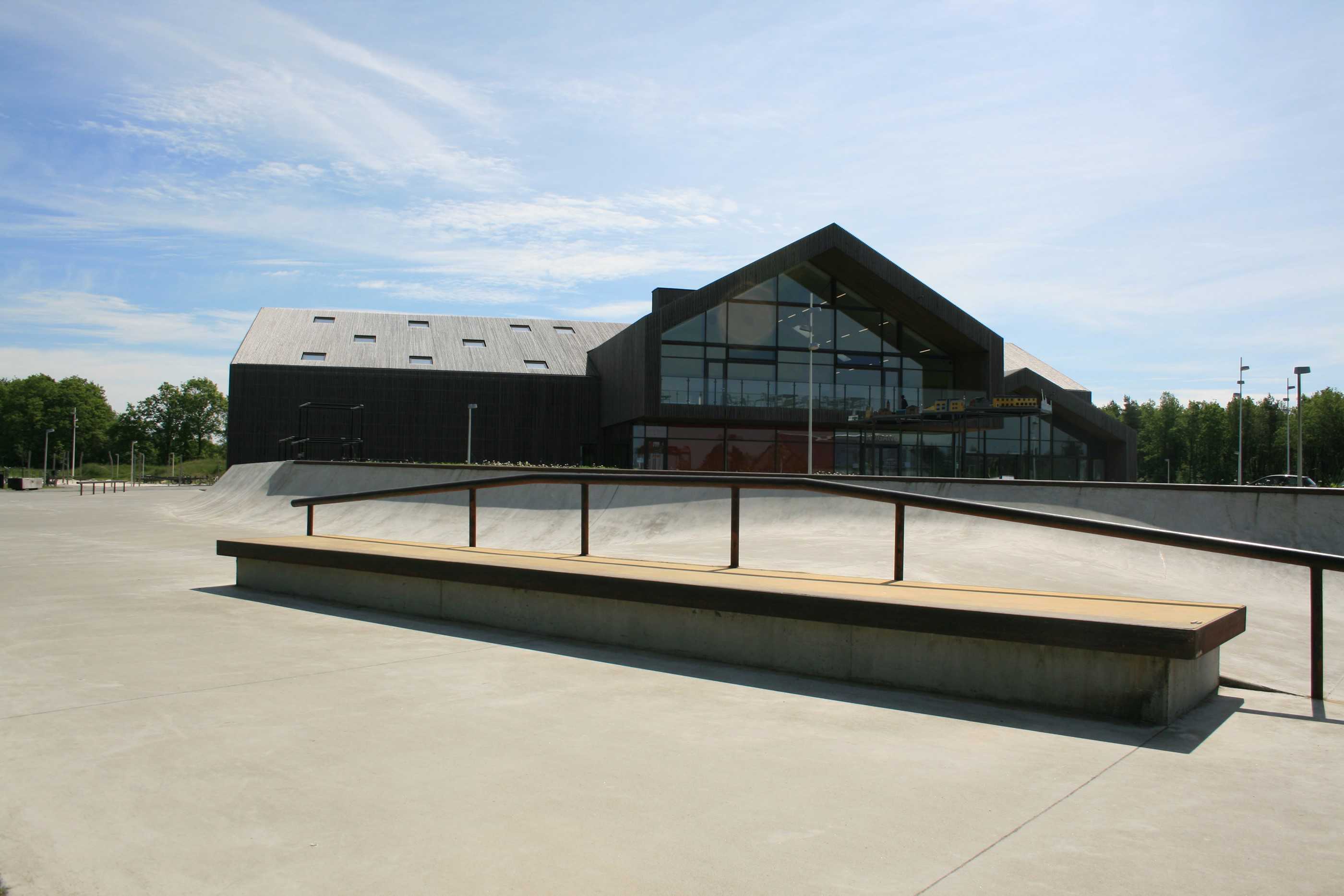 Skaterampe ved skateparken ved Hjertet